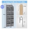 IPOW Storage Large Hanging with PVC for and Includes 8 Hooks 2-Pack Over-the-Door Hanger, Wall-Mounted, 5-Tier Pocket, Capacity, Storage, Non-Woven