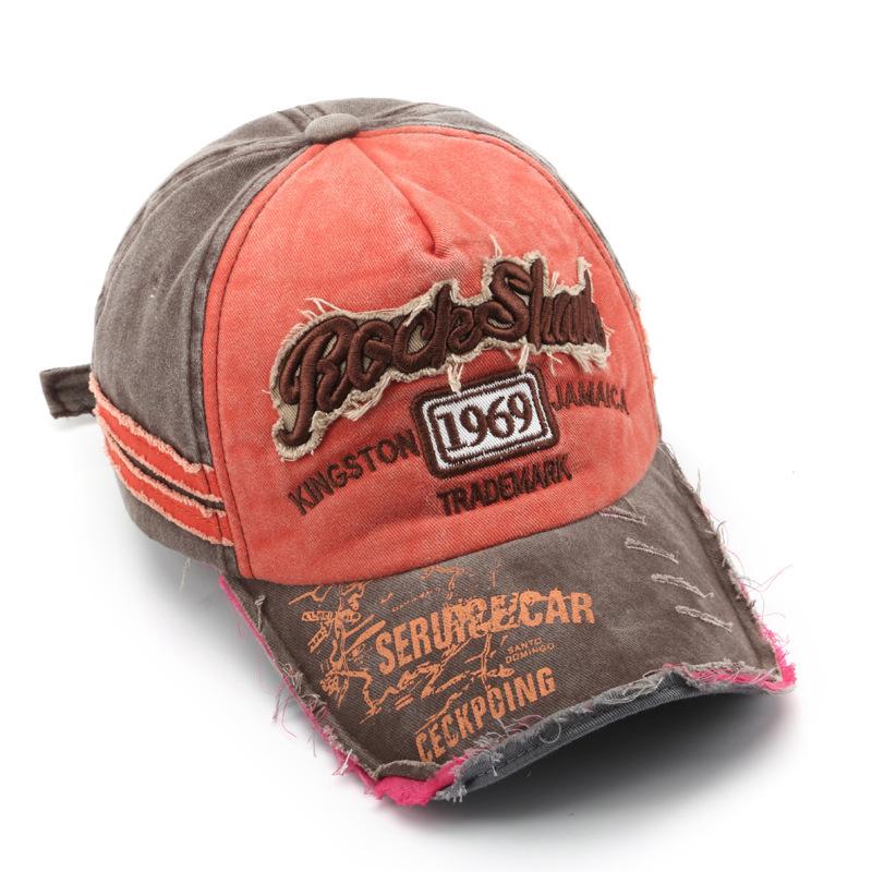 Nowa Płukana Bawełna Haftowane Litery Czapka Baseballówka Dla Mężczyzn Kobiet Hip Hop Patchwork Uliczna Daszek Kapelusz Outdoor Tata Czapki Truckerki