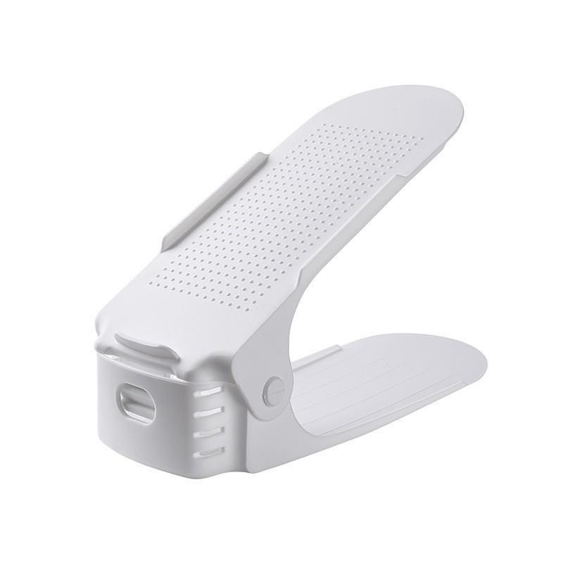 1-компонентная регулируемая двухслойная полка-органайзер для обуви Экономящая место полка для обуви ботинок и кроссовок белый 519₽