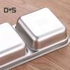 1/2Pcs Snack Box Double Compartment Stainless Steel Container Anti-Leak Design Dishwasher Safe Sauces Dressings Box
