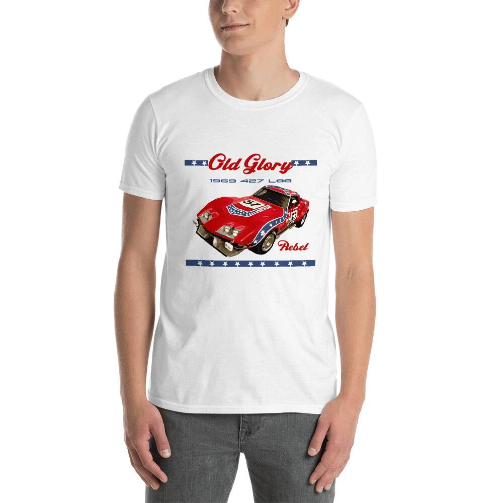 Old Glory 1969 427 L88 Rebel vette Race Car T-Shirt M
