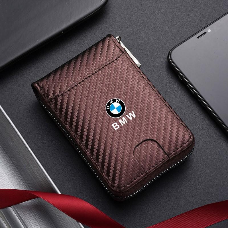 Car Carbon Fibre Patten Wallet Driver License Case Card Holder For BMW 50th Anniversary 1 3 5 7 series E83 F16 E70 BMW M M3 M5 dnsh52