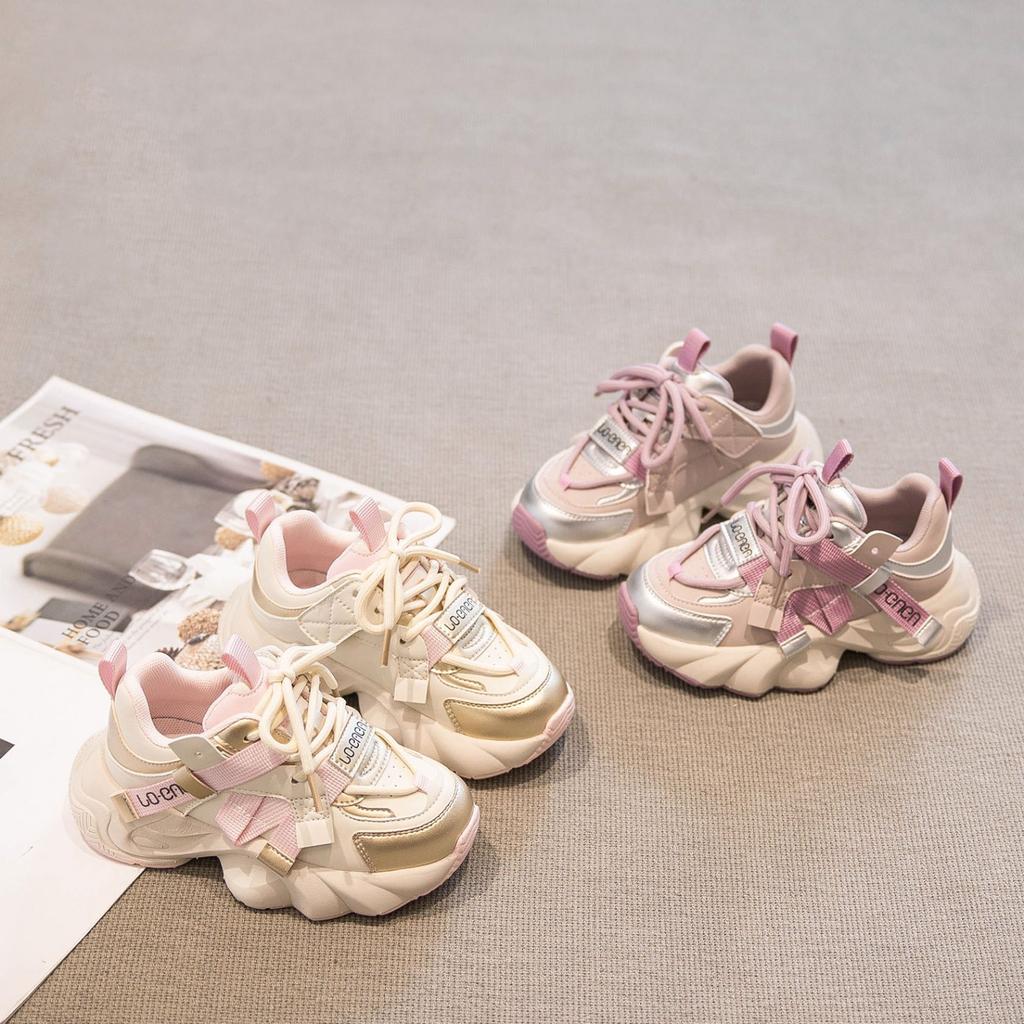 Girls' Sports Shoes Spring and Autumn 2025 Spring and Autumn New Children's Shoes Soft Sole Medium and Old Children's Dad Shoes Girl's Baby Casual