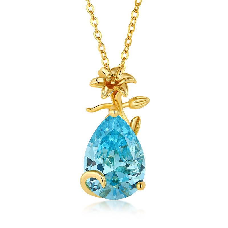 Elegant Sunflower Zircon Pendant Necklace - Fashionable INS Style Versatile Women s Accessory 925 Silver