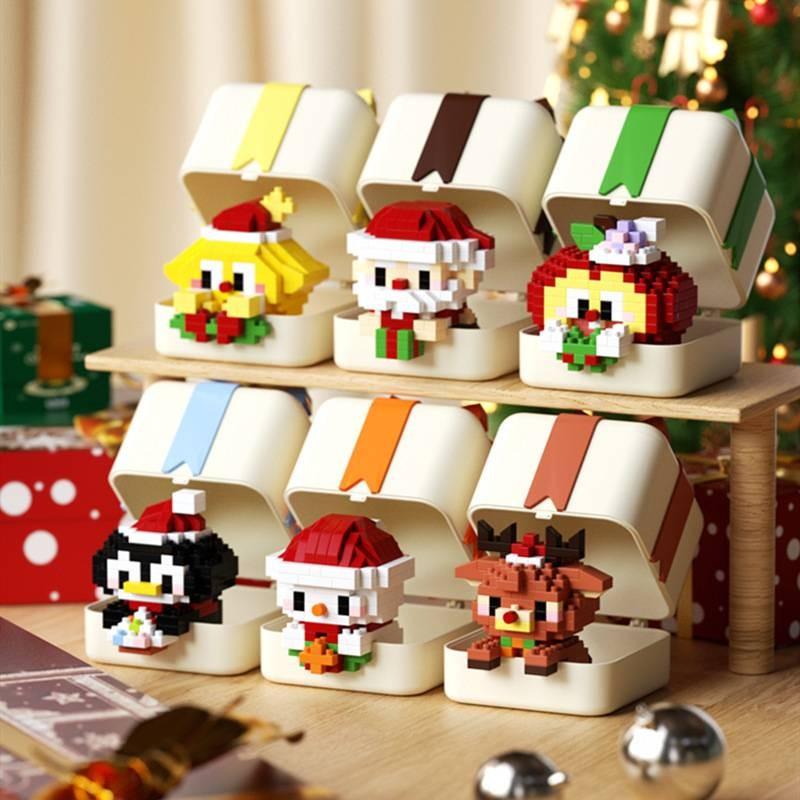 Christmas Building Merry Blocks Assembly Toy Santa Claus Cartoon Gifts Xmas