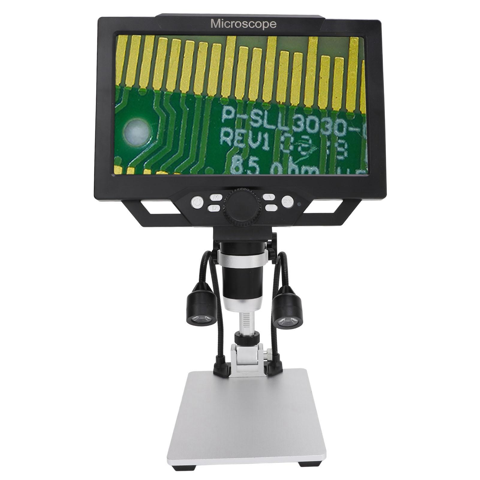 

9-дюймовый ЖК-цифровой микроскоп 12 МП 1600-кратное увеличение 1080P Микроскоп для монет Лупа для растений