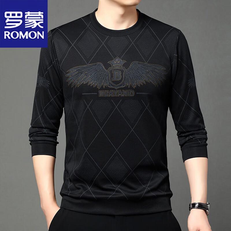 

ROMON Men s Long Sleeve Crewneck T-Shirt XL