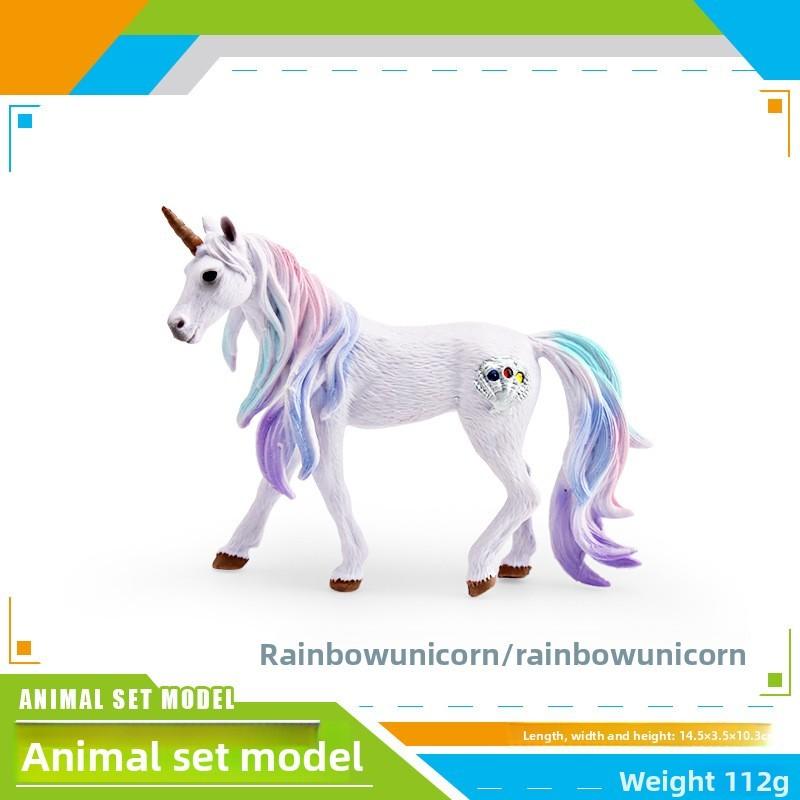 Animal Model Pvc Unicorn Rainbow Pegasus Dragon Figure For Childrens Educational Play