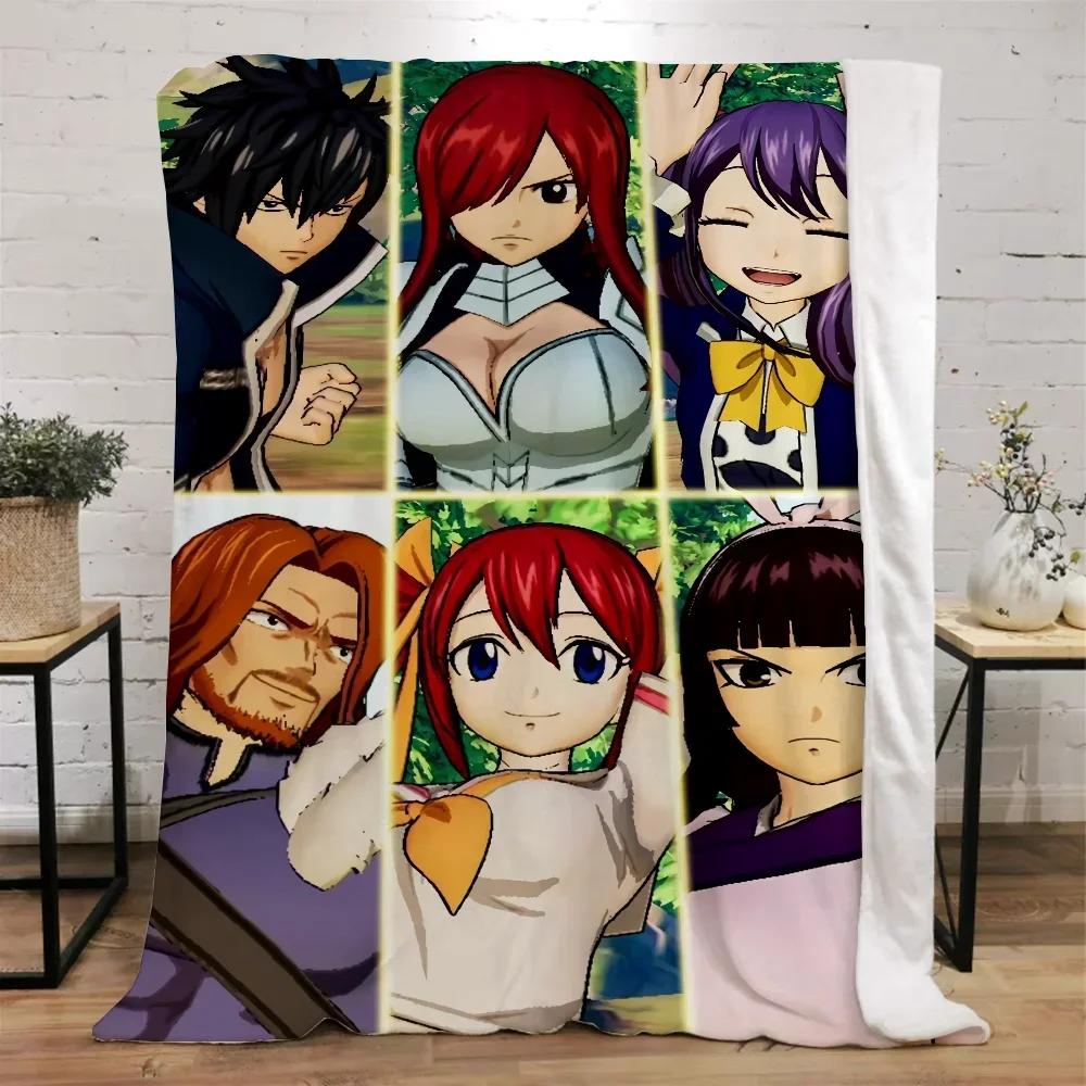 Fairy Tail Coral Warm Blankets for Cold Home and Decoration Winter Blanket Bed Microfiber Bedding Beach Towel Fluffy Plaid Throw