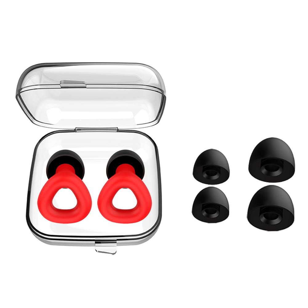 Bouchons d'oreilles en silicone à réduction de bruit et isolation phonique pour voyages d'affaires, voyage, sommeil portable, lavables, insonorisés