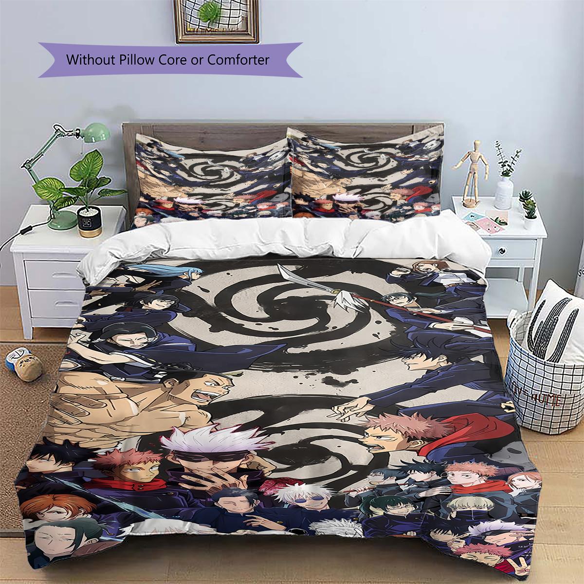 

Jujutsu Kaisen Classic Manga Bedding Set Duvet Cover Pillowcase No Filler, Soft Home Bedroom Decor, Perfect Gift for Fans.chl 135x200cm