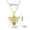 Women's Butterfly Necklace with Colored Zircon: Elegant Titanium Steel Clavicle Chain, Non-Fading, European & American Style