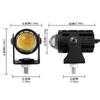 2Pcs Car LED Work Light Waterproof Hi-Lo Beam Motorbike Fog Light 8000LM 6000K/3000K Yellow+White for Offroad Car Boat Truck SUV