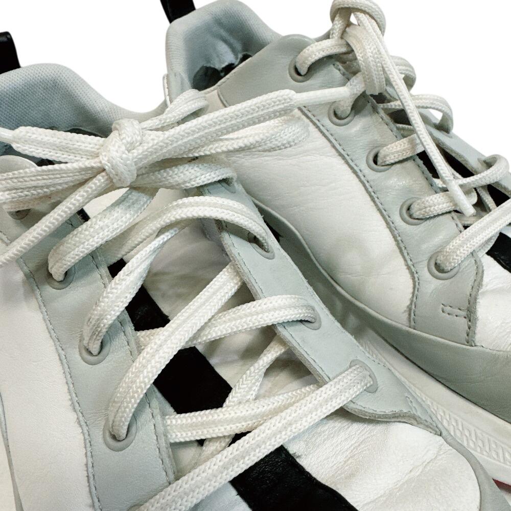 HERMES leather Hugo sneakers white leather Used