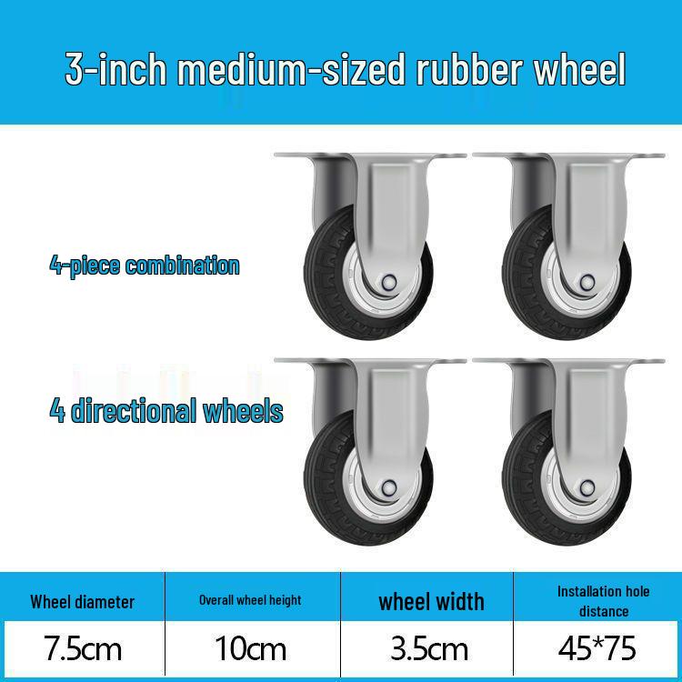 Heavy Duty Silent Swivel Caster Wheels (2-8 Inch) for Trolleys and Small Hand Trucks