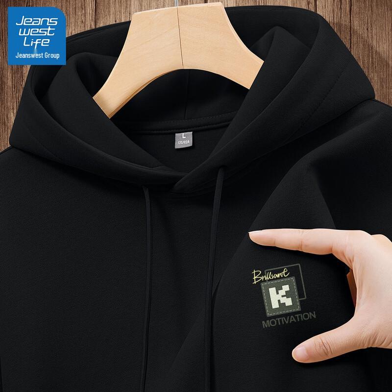 JEANSWEST LIFE Men's Loose Fit Hooded Sweatshirt