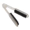Double Sided Brush Clamp Ergonomic Handle Anti Static Nylon Hair Straightening Splint Brush