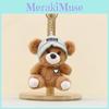 Pendant Bear Plush Keyring With Hat And Heartshaped Necklace Design Kids For