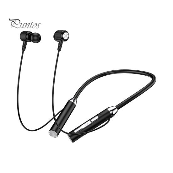 

Беспроводные наушники с высокой точностью интеллектуального шумоподавления IPX5 водонепроницаемые совместимые с Bluetooth 5.2 шейный ободок стерео спортивные наушники для занятий спортом чёрный