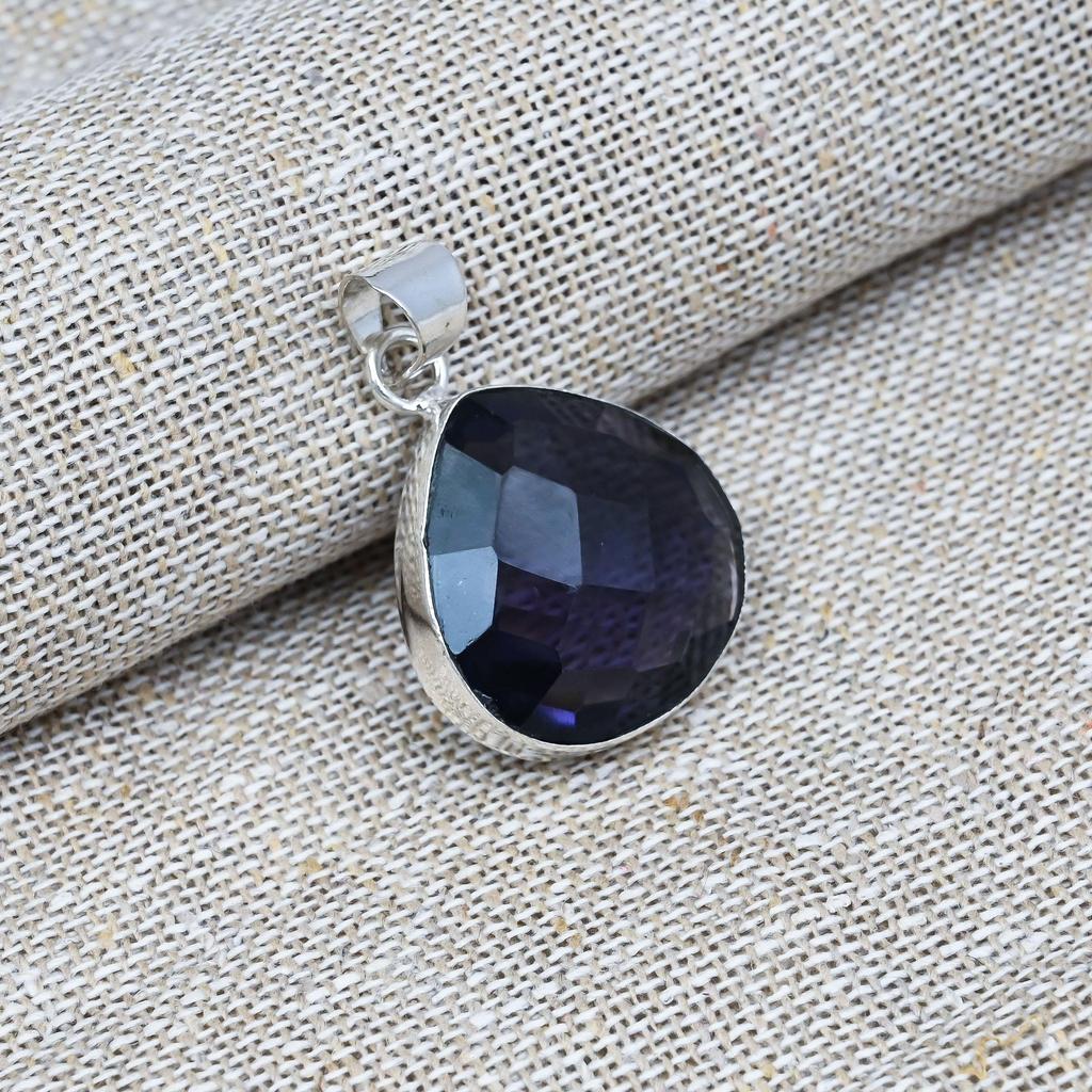 Amethyst Gemstone Handmade 925 Sterling Silver Jewelry Beautiful Pendant For Thanksgiving