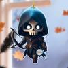 Cloak Skeleton Man Pendant 2D Flat Acrylic Bag Charm Car Rearview Mirror Ornament Halloween Christmas Tree Decoration