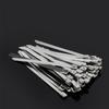 Metal Zip Ties 304 Stainless Steel Cable Tie Heavy Duty Self-Locking Strap Ties Multi-Purpose Metal Exhaust Wrap Lock