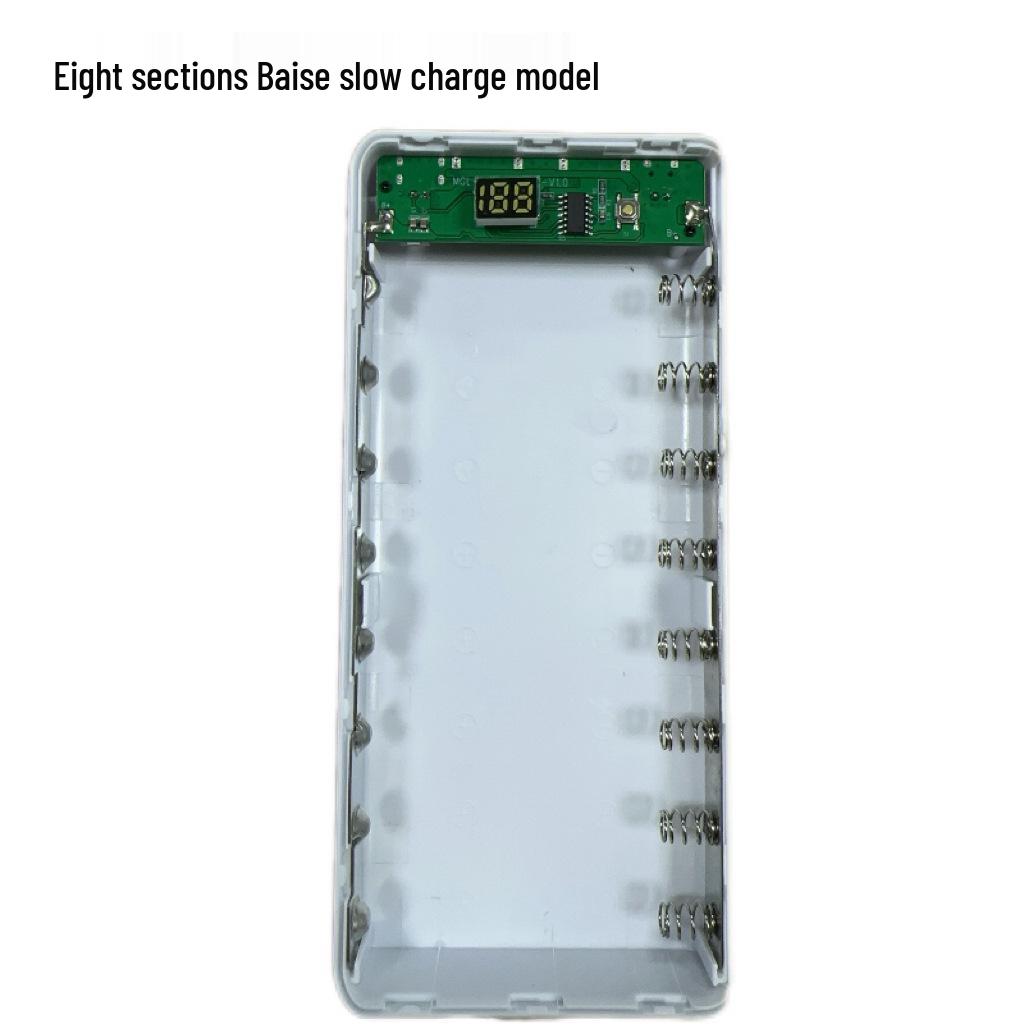 8-Section Detachable DIY Power Bank Kit with Super Fast Charging & Digital Display (18650 Solderless)