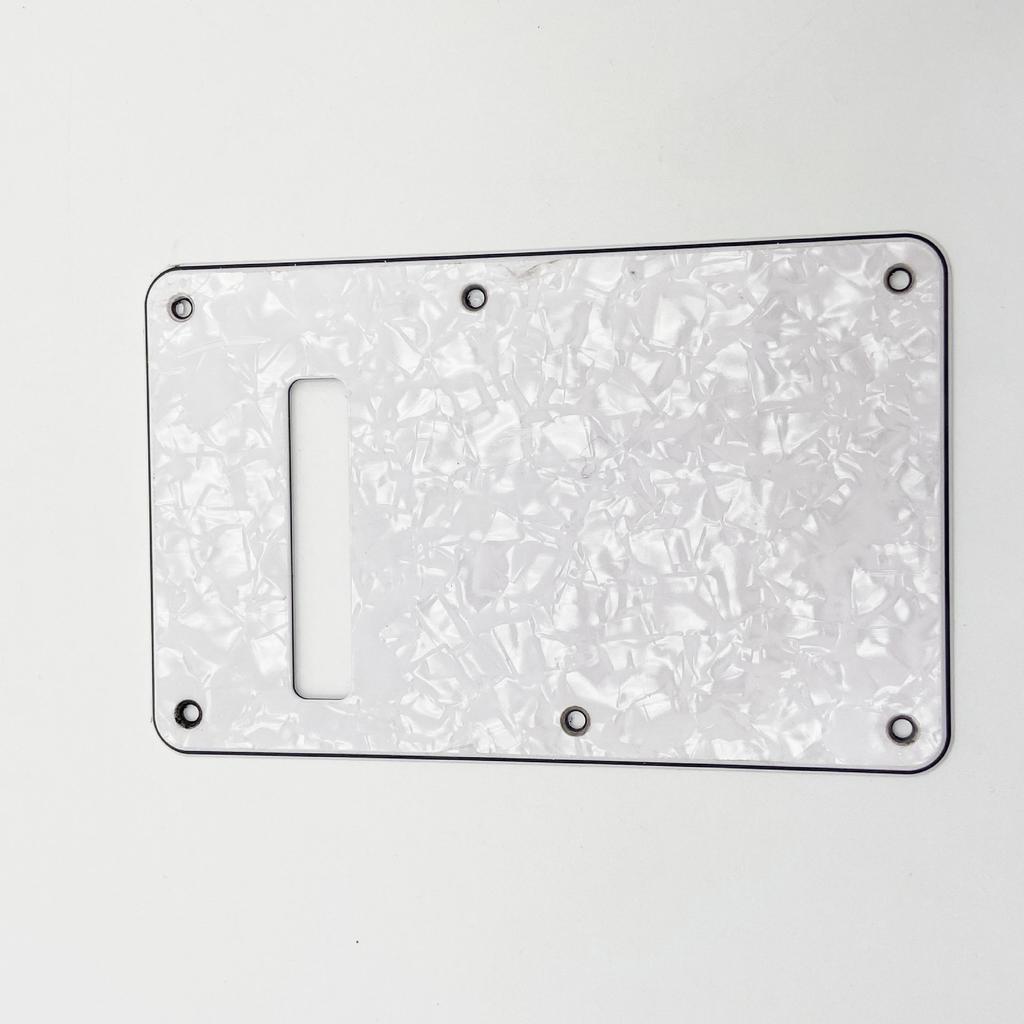 Electric Guitar Back Plate Three-Layer PVC Pearl-Finish Guitar Back Plate Spring Compartment Cover Plate Back Plate with Offset Slotted Holes