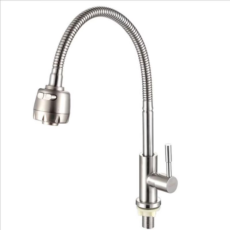 TLXT Brushed Stainless Steel Single Cold Faucet