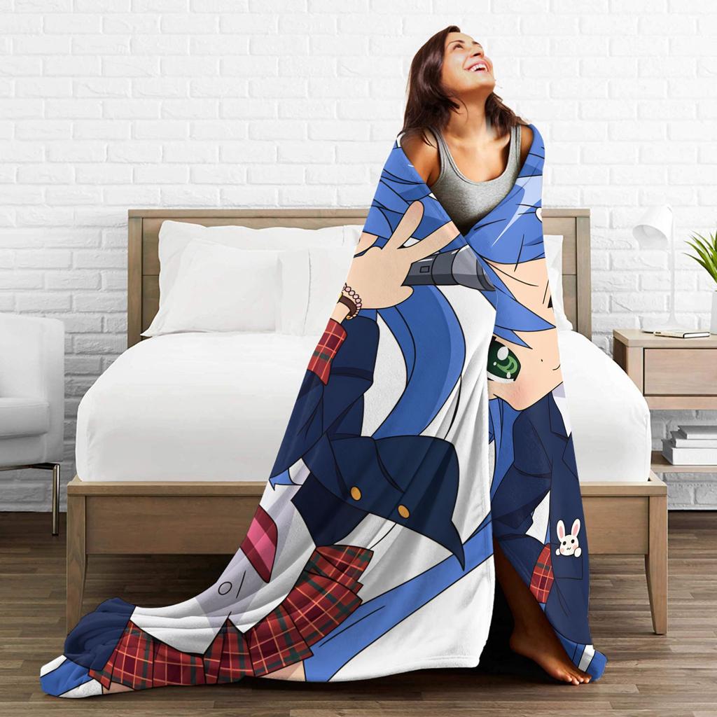 Konata izumi L-Lucky S-Star Throw Blanket Super Soft Trend Blankets For Living Room Travel Office Flannel Bedspread Bed Cover