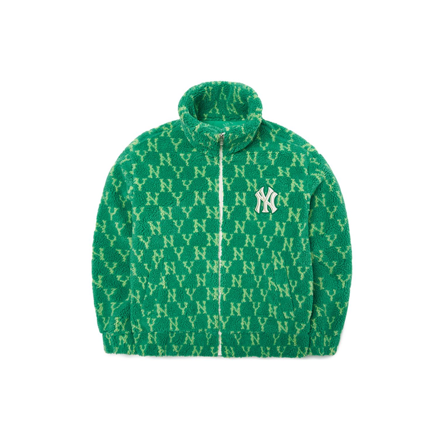 MLB Velvet feel Coat Unisex Green 3AFDM0126-50GNS S