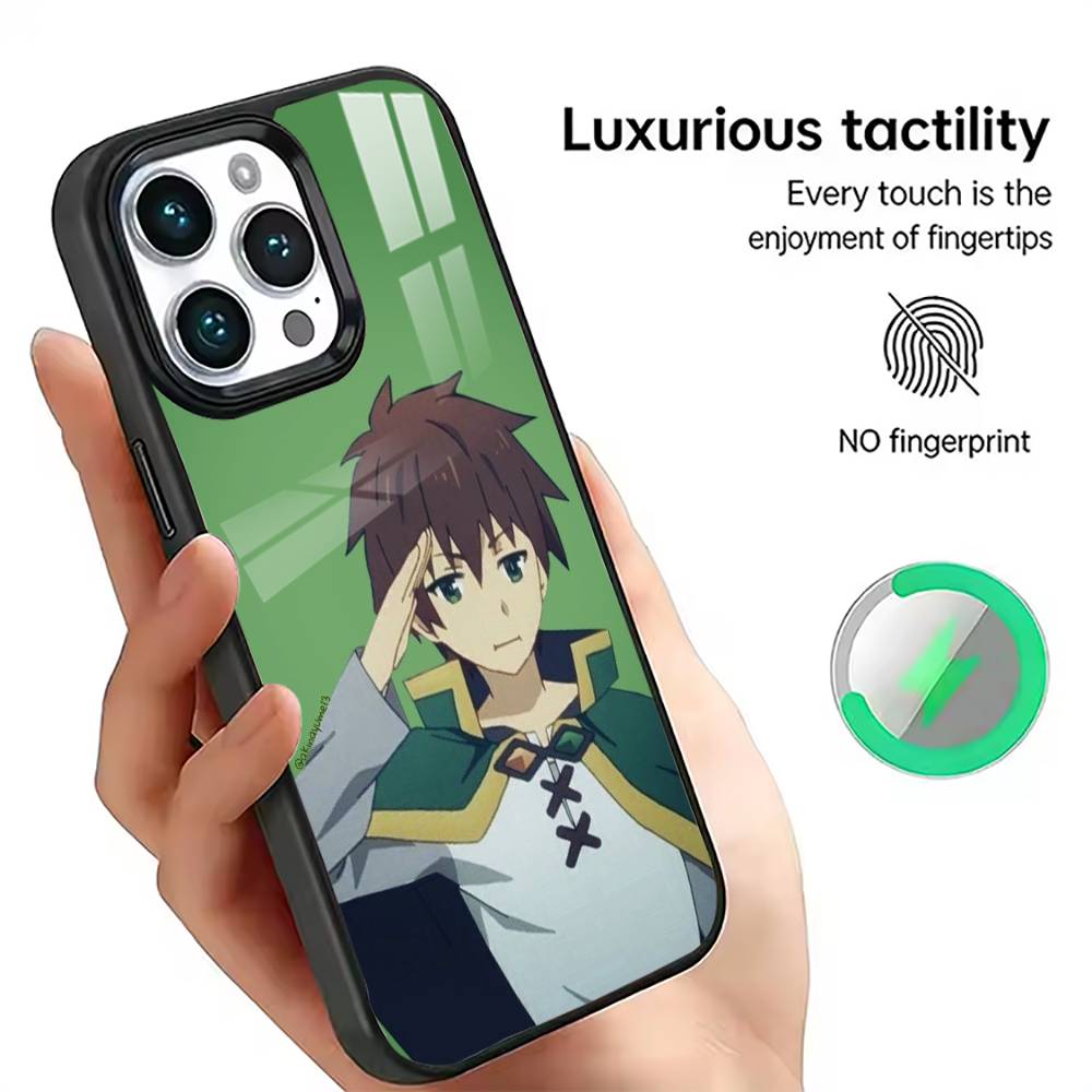

KonoSuba Kazuma Satou Phone Case For iPhone17,16,15,14,13,12,11 Plus,Pro Magnetic with Magsafe Wireless Charging iPhone16