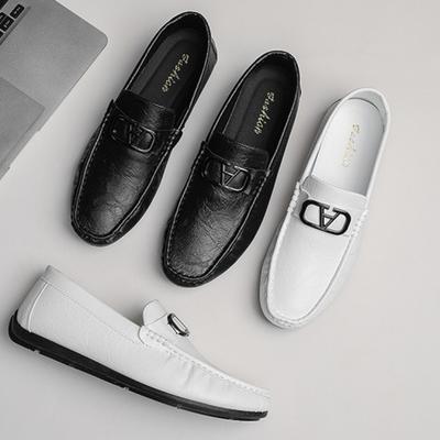 Fashion Fashion Versatile Men Shoes Spring New Flat Shoe Simple Business Style Men Leather Shoes Comfort Non Slip Men's Loafers Zapatos