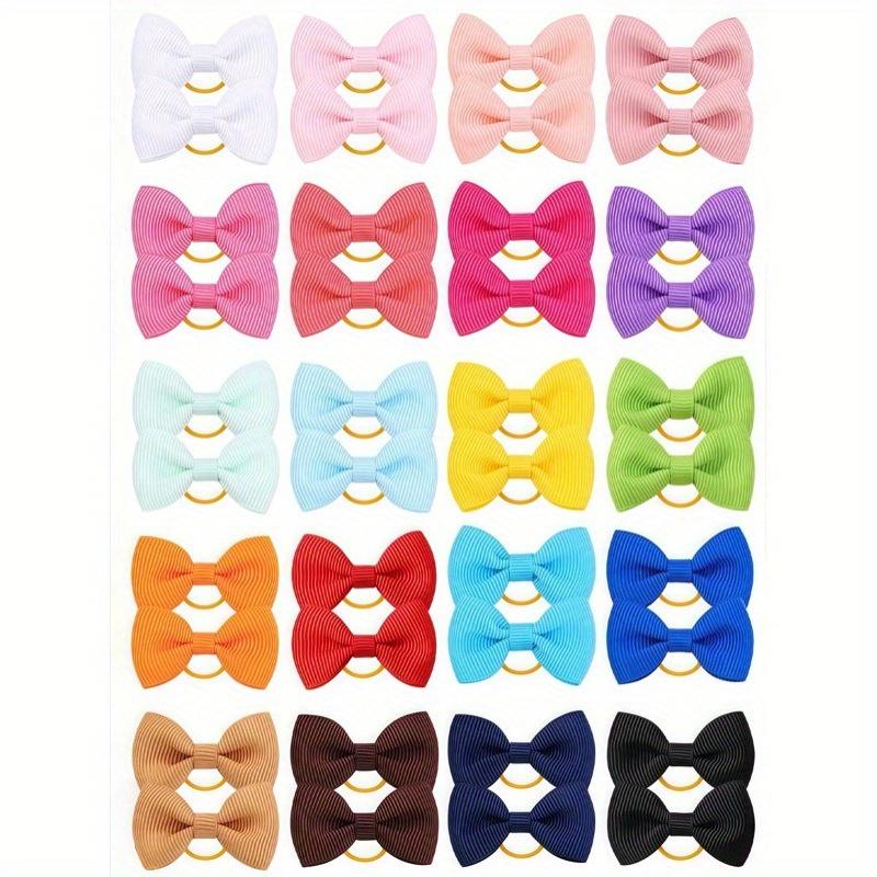 10pcs/100pcs Random Pet Hair Accessories & Hair Ties, Cute & No Damage, Suitable For Decorating Cats & Dogs