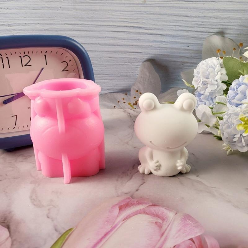 Silikonformen 3D Frösche Kerzenformen Epoxidharzformen Hübsche Tiergussformen Gipsformen zur Heimdekoration