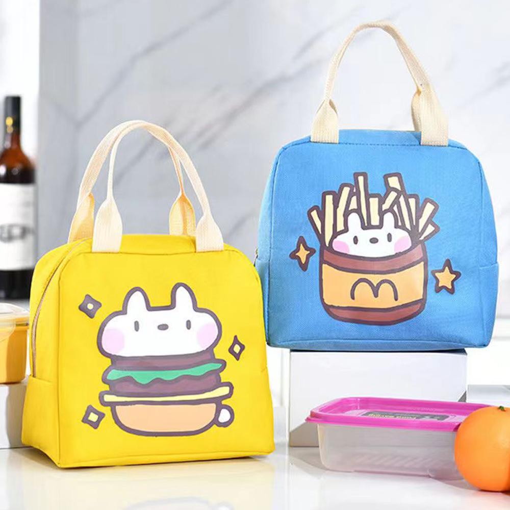 

Kawaii Сумки для обеда для женщин Изолированный Свежий Кулер Сумка Водонепроницаемый Портативный Застежка-молния Термальный Оксфорд Органайзер для еды