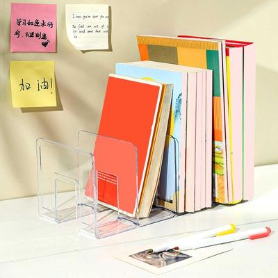 Book Stand With Four Columns, Desk Mounted Bookshelf, Desktop Fixed Book Storage And Reading Rack
