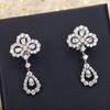 New Hot Brand Vintage Diamond Earrings for Women Luxury Jewelry Fashion Pure 925 Silver Designer Eardrop Lady Clip Earrings