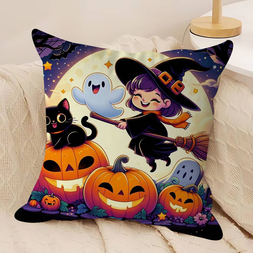Tecknad Halloween Spöke Kudde Kuddfodral Örngott Vardagsrum Soffa Heminredning Anpassad