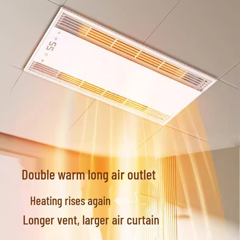 Shenhua Integrated Bathroom Ceiling Heater Fan with Dual Warmth, Lighting, and Exhaust Features