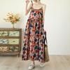 Summer New Literary Sweet A-line Dress Lady Big Yards Bust Type Head Sleeveless Halter Dress Female