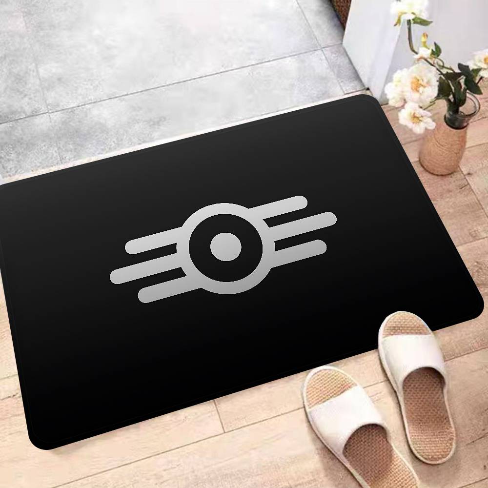 Games V-Vault T-Tec Logo Entrance Door Mat Washable Non-Slip Living Room Sofa Chairs Area Mat Kitchen Welcome Doormat