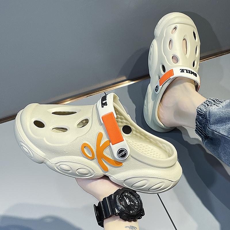 Fashion Slippers for Men Shoes for Men Wear-resistant Thick Bottom Beach Shoes Indoor and Outdoor Non-Slip Ventilate Fashion Non-Slip