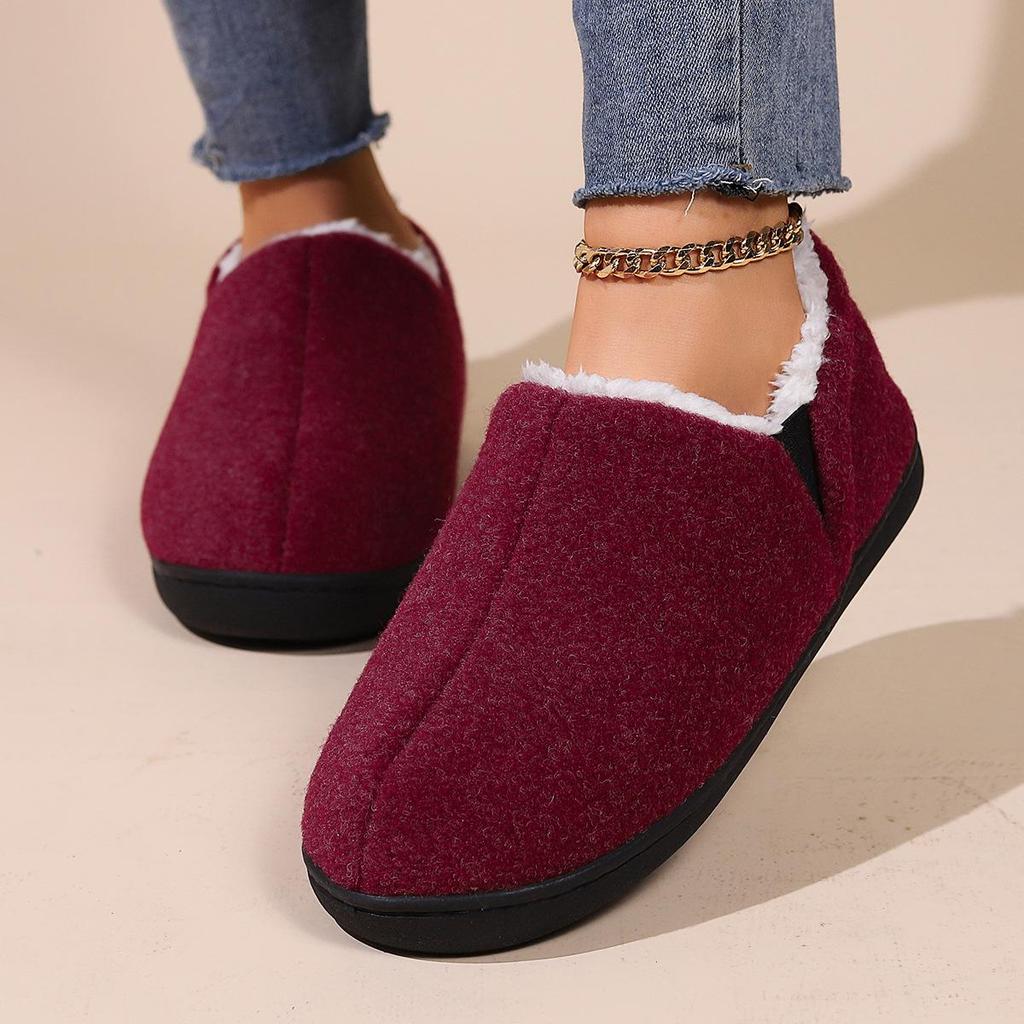 Order A Size Up New House Shoes Casual Women Shoes Winter Indoor Fluffy Home Shoes for Men Outdoor Antiskid High Ankle Furry Slippers