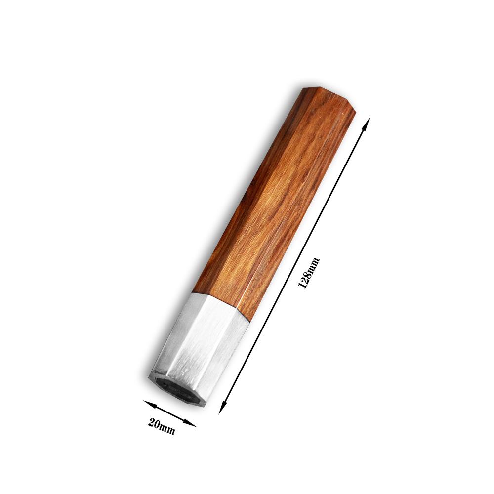 DIY Knife Handle Natural Environmental Protection Octagonal Blue Resin Handle Accessories Hexagonal Swallowtail Sandalwood EDC