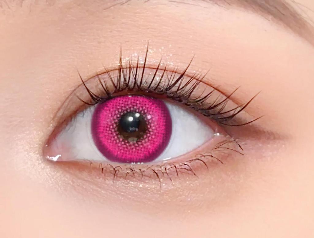 DOUBLEFISHPIG Colored Contact Lenses - Grass Green, Orange, Purple, Rose Red, Blue, Cyan & Gold - Official Authentic Cosplay Lenses