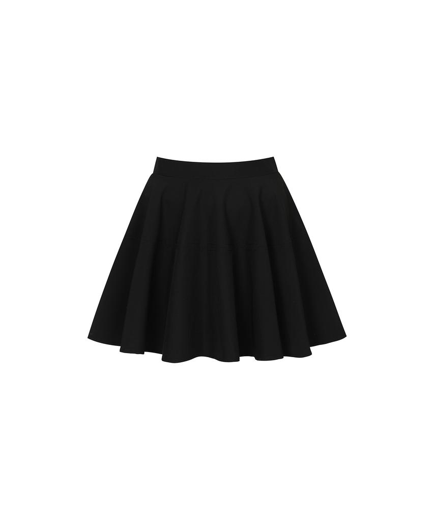 Peulleibu Summer Skater Skirt W/Inner Pants_Black