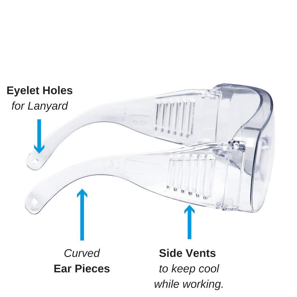 Anti-fog Splash Windproof and Dustproof Glasses PC-Safety Glasses Eye Protection Anti-Dust&Shock Goggles Transparent Chemical Gafas Proteccion