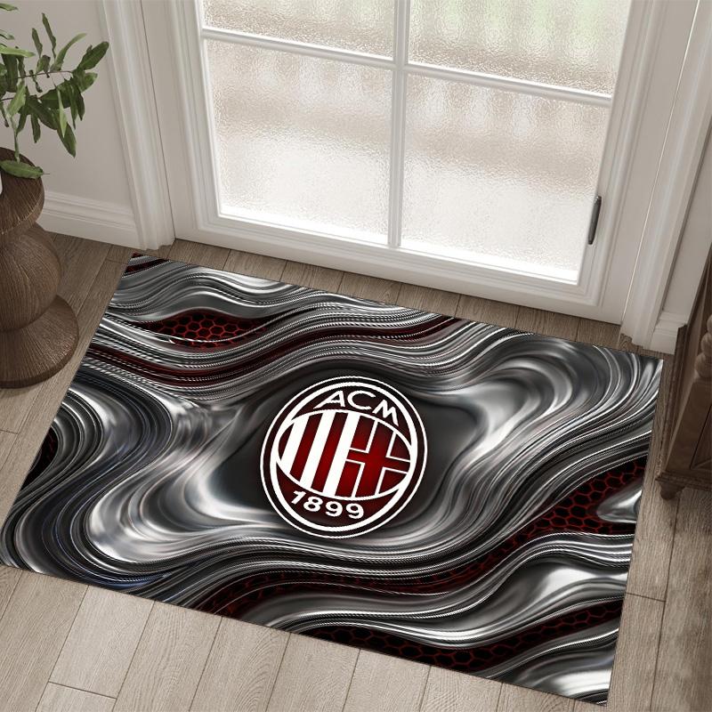 AC Milan Design Crystal Velvet Carpet Cozy Non?Slip Printed Rug For Bedroom Living Room Entrance