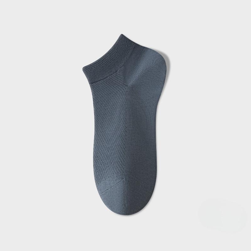 Men's Summer Thin Mesh Anti-odor, Sweat-absorbing and Breathable Boat Socks, Summer Low-top Boneless Pure Cotton Short Socks